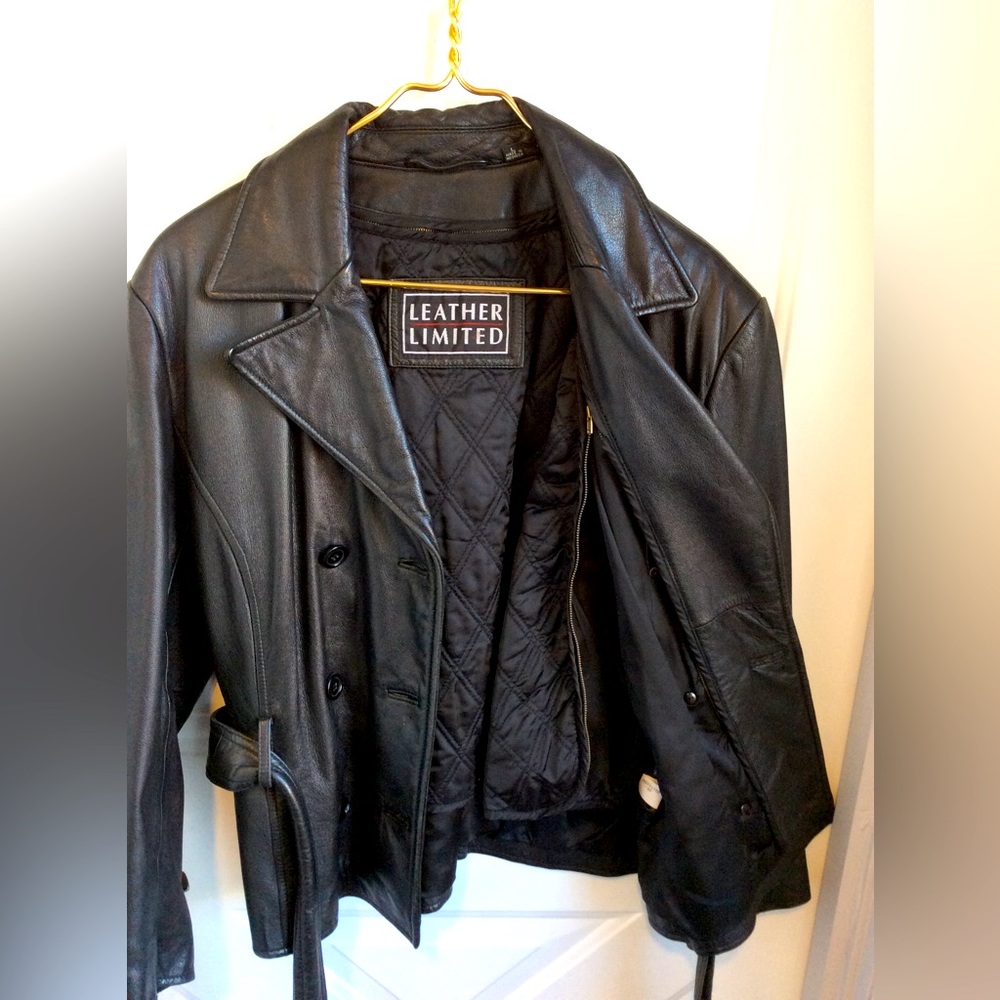 Large Black Leather Jacket
